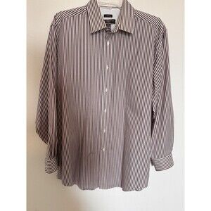 Joseph Abboud Men’s Dress Shirt Long Sleeve Striped Size 16.5 32/33 EUC Slim Fit